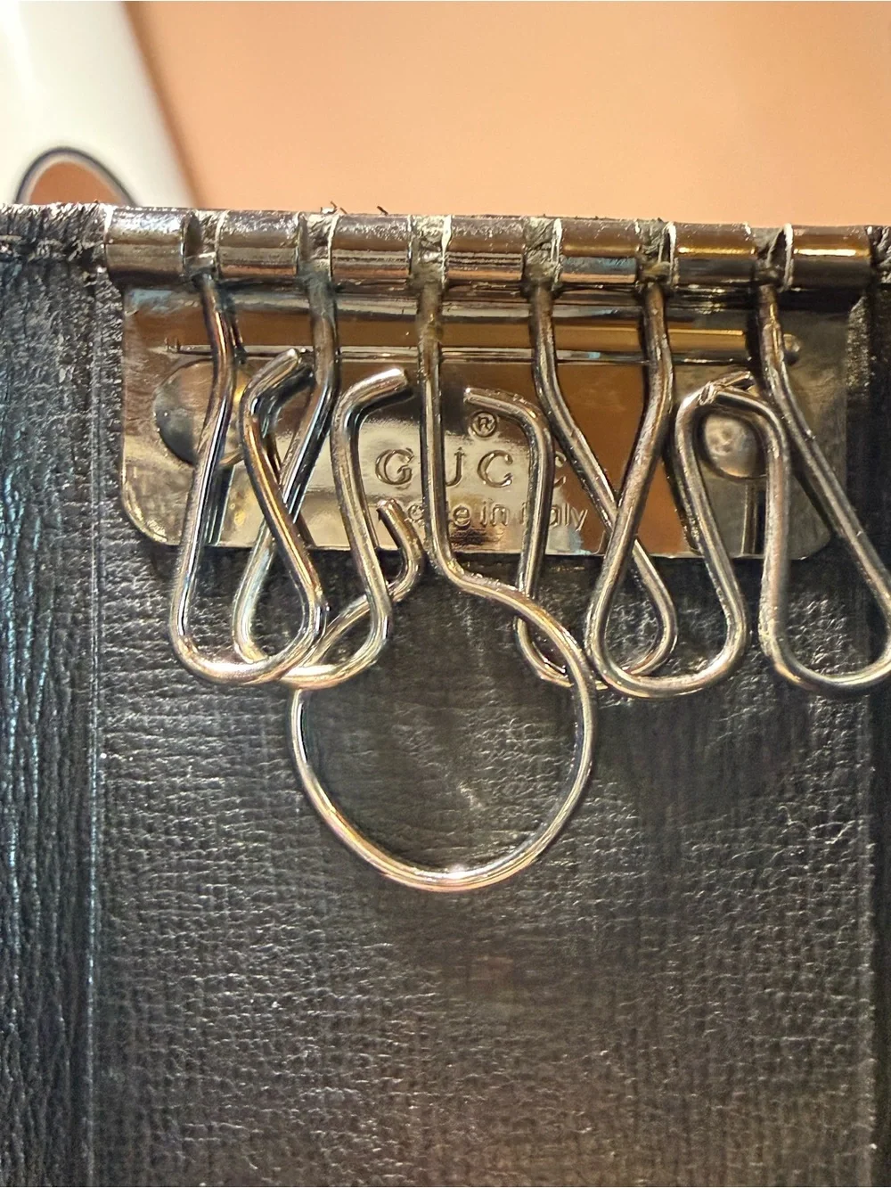 Gucci Black Leather Card/key Holder Wallet - Men Accessories